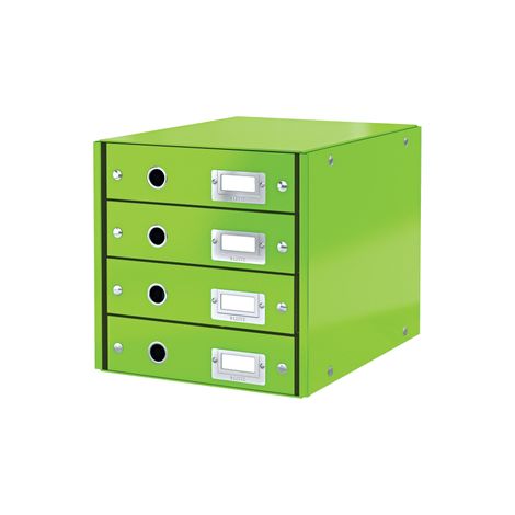 BUC DE CAJONES CLICK & STORE WOW DE LEITZ (4 CAJONES), 81% CARTÓN RECICLADO