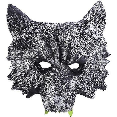 1 masque de loup gris pour décorations d'Halloween (1/3)