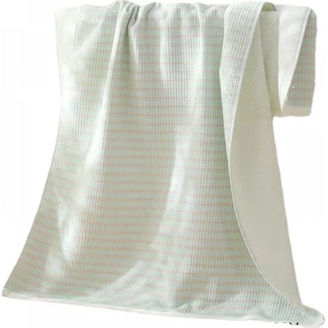 Serviettes de bain douces Classic Resort Collection 70 x 140 cm, grandes serviettes en coton absorbant et tissu éponge de luxe pour hôtels, lot de 2, vertes (1/3)