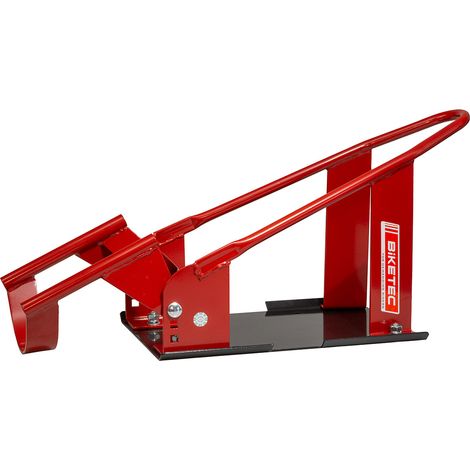 Support universel pour moto BIKETEC avec berceau (rouge et noir)