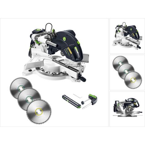 Festool KS 120 REB sierra tronzadora KAPEX 1600W 260mm ( 575302 ) + 3x hoja de sierra circular (1/5)