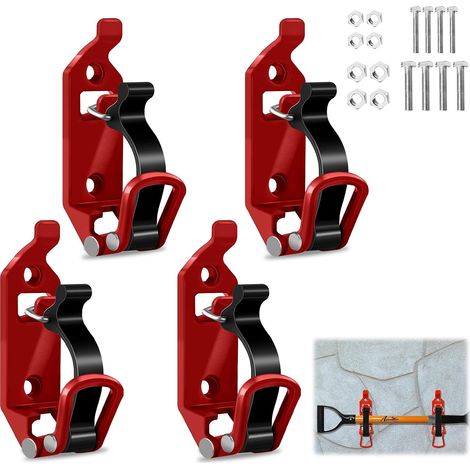 Juego de 4 soportes para palas de techo, portapalas para barras de techo, portapalas para barras de techo, coches, camiones y barcos. (1/5)