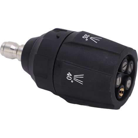 Buse de nettoyeur haute pression 5 en 1, tête de pulvérisation rotative à 360° réglable, raccord rapide 1/4 po