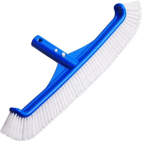 Brosse de nettoyage de piscine, 43 cm, en nylon, à poils, pour les parois, le fond, les marches et le carrelage-AquaForge (1/5)