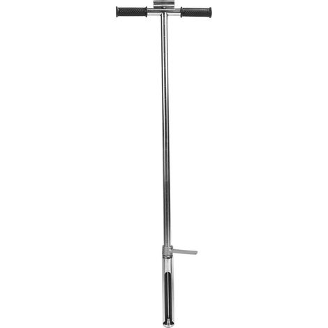 Jeffergarden,Outil de Test d'acier inoxydable de sonde d'échantillonneur de sol avec la pédale d'éjecteur pour l'échantillonnage de ferme de jardin de pelouse 1 mètre 38mm (1/5)