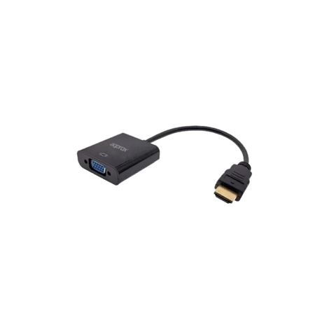 APPC11V3 adaptador de cable de vídeo HDMI tipo A (Estándar) VGA (D-Sub) Negro