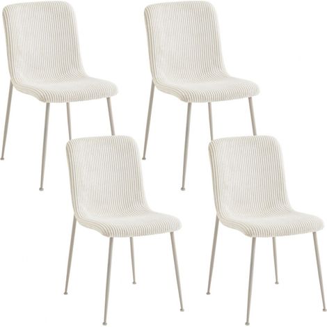 Chaises de salle à manger en velours côtelé (lot de 4) - SARINA (1/5)