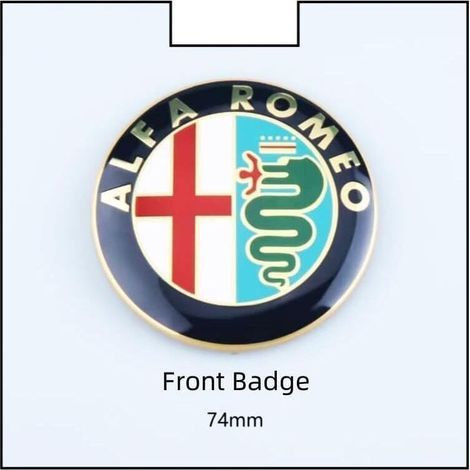 2 pièces 74mm emblème Alfa Romeo Gt 147 159 Brera Mito Giulietta Giulia capot (1/2)