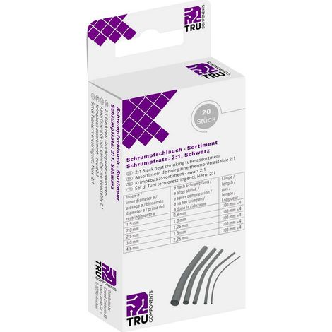 ASSORTIMENT DE GAINES THERMORÉTRACTABLES TRU COMPONENTS T1904CA042 8435032 20 PARTIES (1/2)