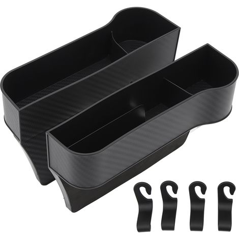Lot 2 boîtes de rangement pour espace entre siège auto, poche latérale multifonction universelle pour téléphone, cartes, clés (1/5)