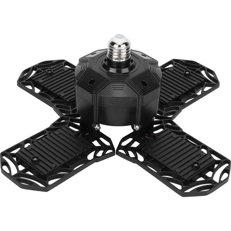 Lampe industrielle et minière à quatre feuilles E26/E27 ultra-mince de type toile d'araignée 120 W, lampe de garage 120 W, lampe de travail pliable et déformable à 96 LED, lampe industrielle et minièr (1/5)