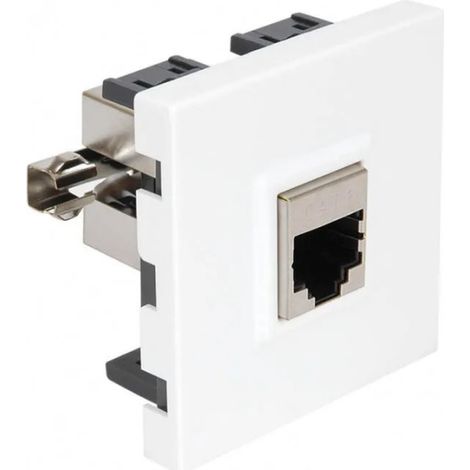 RJ45-Steckdose für Unterputzgerät Casual Hochglanz Weiß