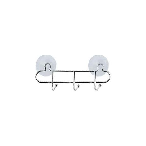 Appenditutto Multiuso con Ventosa in Acciaio Inox Hooky 3 Ganci Artex