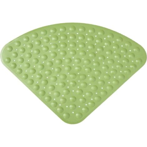 Sector Tapis de douche antidérapant en caoutchouc pour coin de douche ou baignoire Bleu transparent 54 x 54 cm-Vert
