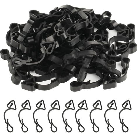 50 chaînes lumineuses pour gouttières, crochets de gouttière, crochets en plastique, crochets pour gouttières, pour extérieur, décorations pour arbre de Noël (1/5)