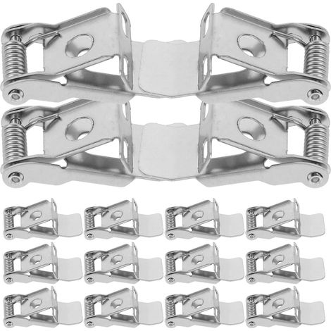Clip luminaire - 10 pièces, métal, argenté, pour panneau LED (1/5)