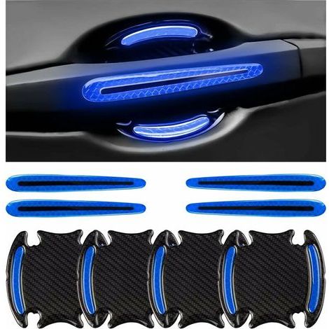 8 PCS Anti-Scratch Protection for Car Door Handle, Car Door Handle Sticker Film, 3D Door Handle Stickers (Blue) (1/5)