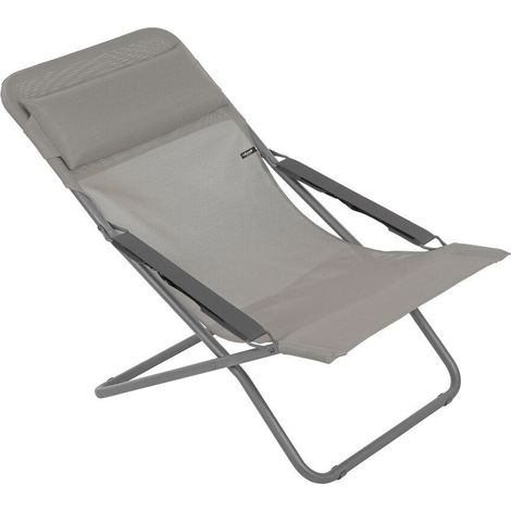 Mehrpositions-Klapp-Liegestuhl - Transabed - Batyline® Iso - Grau Terre - Lafuma Mobilier