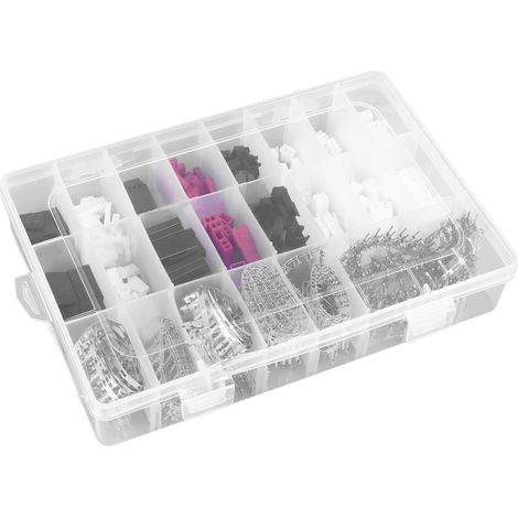 Kit de 115 connecteurs JST MX SM (pas de 2,5 mm) avec boîtier mâle et femelle, cosses à sertir et fils assortis. (1/5)