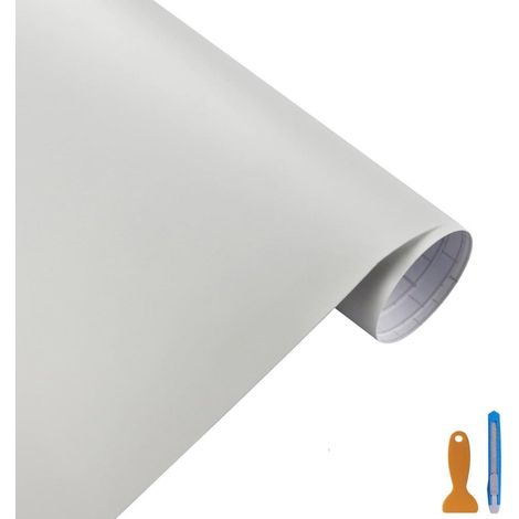 Auto Folie Matt Weiß 30x300cm – Blasenfrei, Kratzfest, UV-beständig, Wasserdicht inkl. Rakel (1/5)