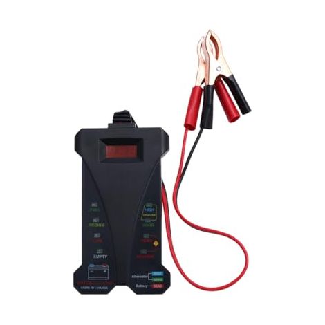 Testeur de Batterie Numérique Matériau Plastique et Métal pour Voiture Affichage Rapide Outil Diagnostic Auto Simple Sûr Charge -