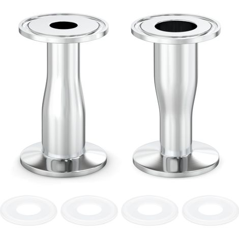 2 pièces Raccord sanitaire Réducteur Raccord en acier inoxydable 304 Tri Clamp Ferrule Style 1" Tube OD à 3/4" Tube OD (25 mm x 19 mm) (1/5)