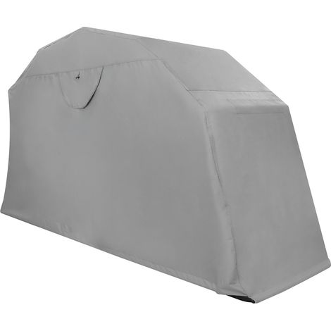 Garaje Plegable para Moto Mediano Gris con Tejido Oxford 600D Impermeable, Ventilación y Candados (1/5)