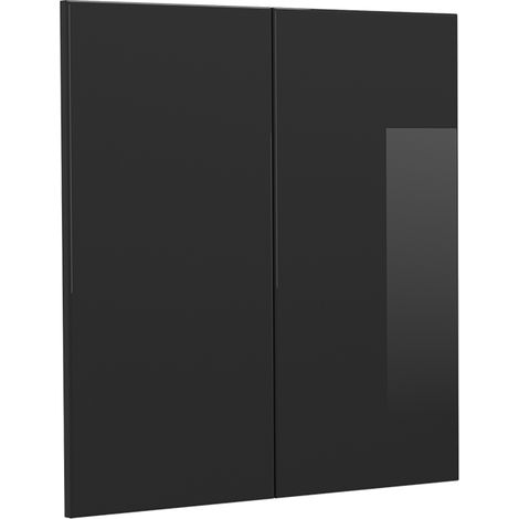 Frente de cocina R-Line, Negro brillo intenso, 59.2 x 59 cm frente de mueble para armario mural, Vicco (1/5)