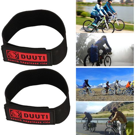DUUTI 2pcs Bandeau Réfléchissant pour Cyclisme, Fixation de Jambe Sécurisée Équipement Vélo (Noir)