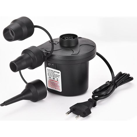 Für elektrische Luftpumpe, elektrische Luftpumpe, Deflatorpumpe mit 3 Düsen, elektrische Luftpumpe für Outdoor-Camping, aufblasbare Matten, Aufblasen