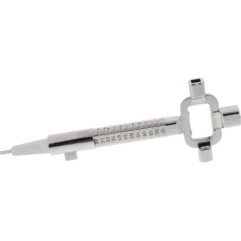 6 en 1 Clé d’Achitecte Clef Carré 6/7 / 8 mm Clé Allen avec Graduation Multi-fonction Clé Passe Partout Universel de Chantier en Alliage de Zinc Solide pour Ouvrir Porte Fenêtre Armoire (1/4)