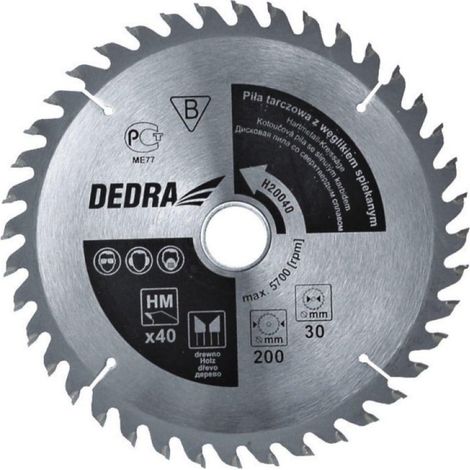 Scie circulaire professionnelle 600 mm – Lame carbure de tungstène 80 dents – Pour bois massif et panneaux – Vitesse 2500 tours/minute – Dedra (1/3)