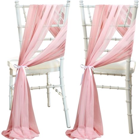 [Cinta decorativa para sillas] Cinta y hilo bicolor DecoChic A8 para bodas – Poliéster – 25 x 250 cm – 8 pares (1/5)