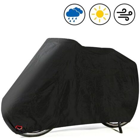 QORVA-Housse de protection waterproof pour vélo jusqu'à 29 pouces – Polyester enduit résistant à la déchirure – 110x200x70 cm – Installation facile (1/5)