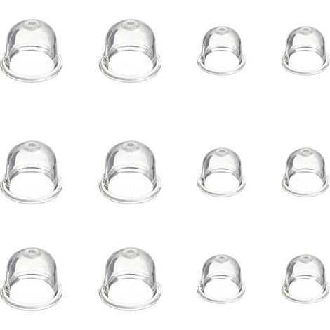 12 Pièces Carburateur Amorce Pompe Ampoule 19 mm et 22 mm Poire Pompe Amorcage Accessoires de Carburateur pour Debroussailleuse Tronçonneuse Souffleur Tondeuse (1/4)