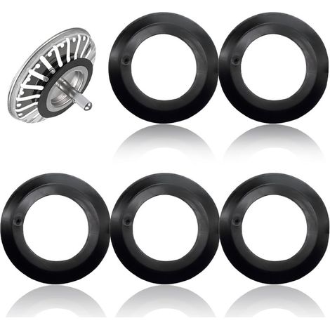Ouylaf – Lot de 5 joints en caoutchouc pour bonde de baignoire – Étanchéité renforcée – Résistance à la corrosion – Diamètre 32 mm, extérieur 54 mm