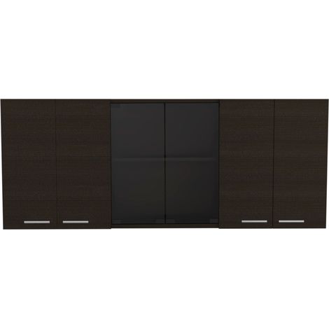 Mueble de Pared Cocina con Cristal 150, con multiples puertas (1/5)