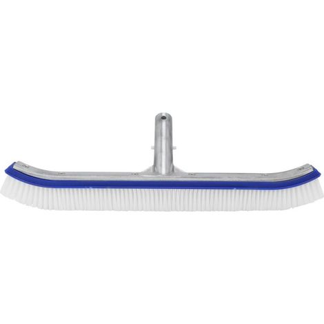 Brosse de nettoyage piscine professionnelle en aluminium léger – idéale pour carrelage mural et sol, manche télescopique ajustable (1/5)
