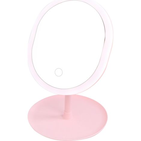 Miroir dortoir avec lampe de maquillage pour rechargeable (1/5)