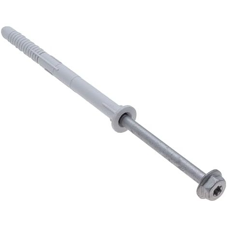 Torx Hexagonal Cap Screws Wall Mounting Screws Concrete Screws Stainless Steel Wall Anchor Screws Wall Fixing Plug Set Bricks (1/4)