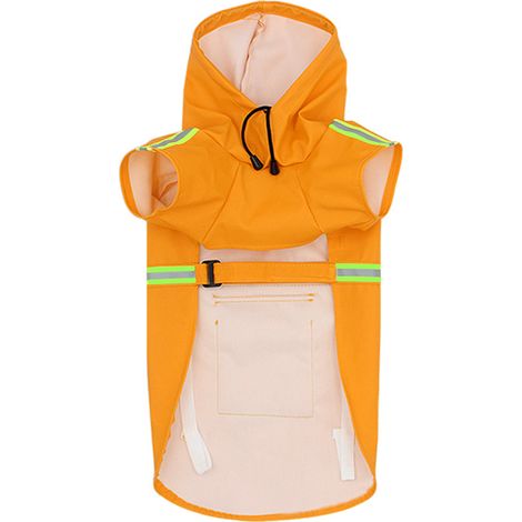 Imperméable pour chien, poncho, veste imperméable pour animaux de compagnie, veste de pluie pour chien et chat à capuche avec bande réfléchissante (1/5)