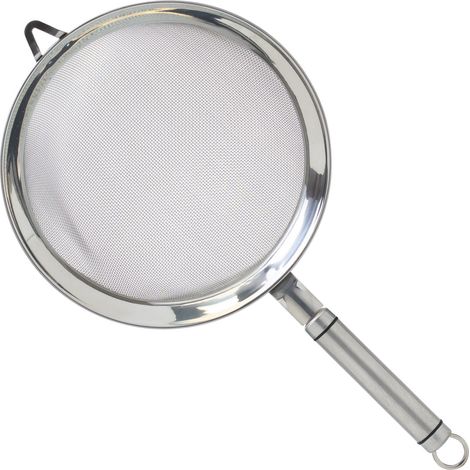 KitchenCraft Setaccio Professionale a Maglia Fine in Acciaio Inossidabile, 18 cm - Argento (1/2)