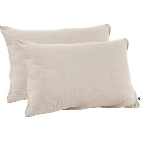Lot de 2 Taies d’Oreiller en Double Gaze de Coton – 50 x 70 cm – Pampa (1/3)