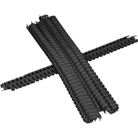 100 Pièces Reliure Double Boucle Dos 34 Dents Pas 3:1 Diamètre 7,9mm Capacité 40 Feuilles Spirale Métallique Noire (1/5)