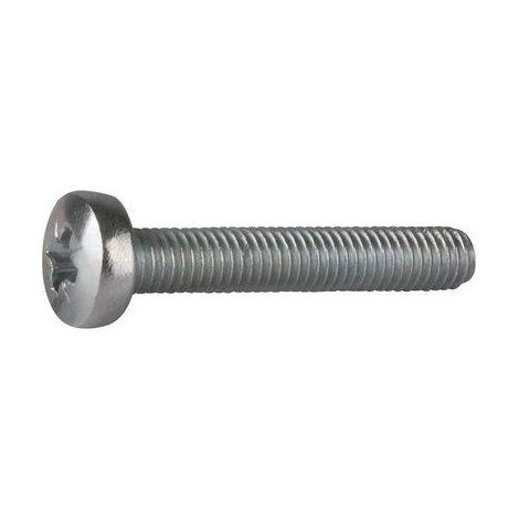 Vis métaux tête cylindrique bombé PZ3 - Ø 6 mm - 40 mm - Zingué blanc - Boîte de 200 pièces - Vissal (1/2)