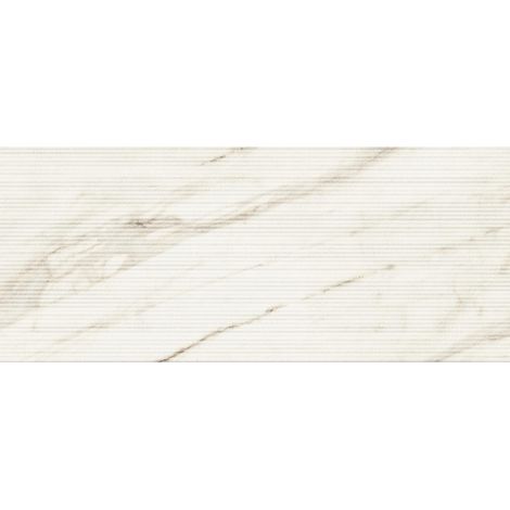 Carrelage effet Marbre 3D Blanc Calacatta Sublime Claw 120x50x0,85 cm Mat Venerio - Mur intérieur (vendu par carton de 1,8 m²) - RO'MA CARRELAGE