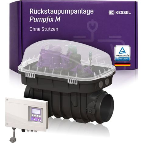 Système de pompage anti-refoulement KESSEL Pumpfix M 24000 sans raccordement pour eaux usées, 1 pompe, unité de contrôle Comfort DN 100-200, plastique (1/5)