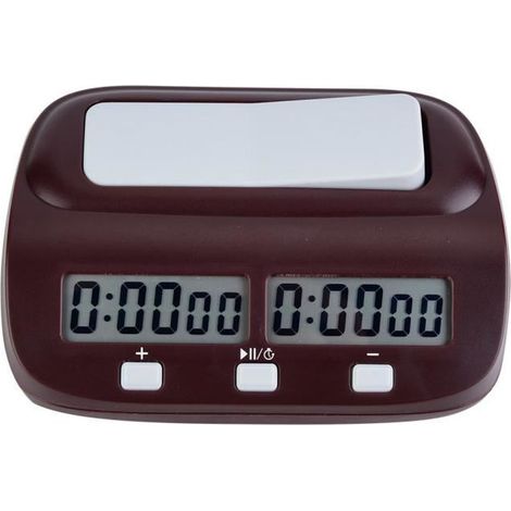 Reloj de ajedrez, temporizador de ajedrez, temporizador electrónico profesional multifunción, ABS, negro para (1/4)