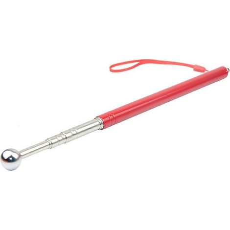 Marteau de détection sonore pour tambour creux, outil d'inspection domestique, marteau de détection à tige télescopique, marteau d'essai (rouge) (1/4)