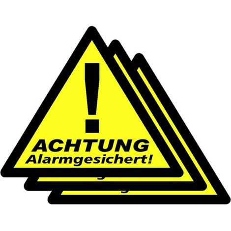 PENTATECH 40201 Etiquette d'avertissement zone sous alarme Langues allemand jeu de 3 (l x H) 85 mm x 70 mm Q435581 (1/3)